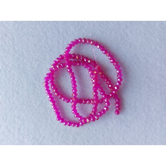 Бусины стеклянные 4 мм фуксия АВ №31, цена за 50 шт